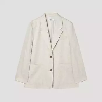 [She S miSS] Linen Melange Two Button Jacket Swwjkp21020 Ec ecru/55