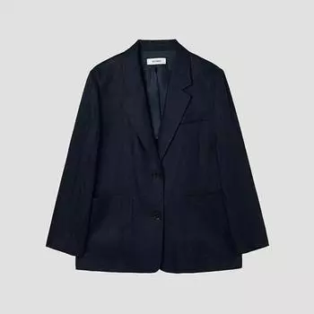 [She S miSS] Linen Melange Two Button Jacket Swwjkp21020 Na navy/55