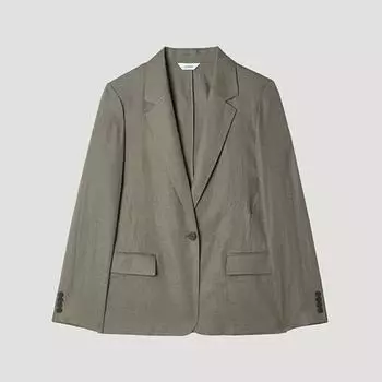 [She S miSS] Linen Tailored Jacket Swwjkp22010 Dw dark brown/66
