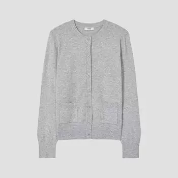 She S miSS Melange Patch Pocket Cardigan SSkcdp12010 Lg light gray/55