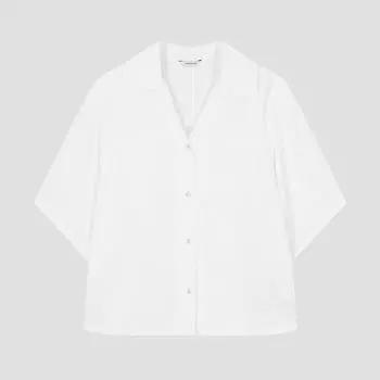 She S miSS minimaliSt Open Collar Shirt SwwSto22100 Ow off-white/55