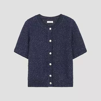 She S miSS Mix кардиган с круглым вырезом и короткими рукавами SSkcdo22560 Dn DARK NAVY/55