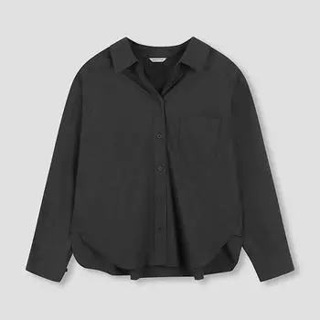 She S miSS Open Collar baSic Shirt SwwStn31040 Dg dark gray/55
