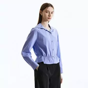 She S miSS Open Collar Peplum blouSe Swwbln31040 light beige/55