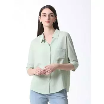 She S Miss Открытый Воротник Прозрачная Рубашка Цена 118 000 Вон Light green (LN)/55