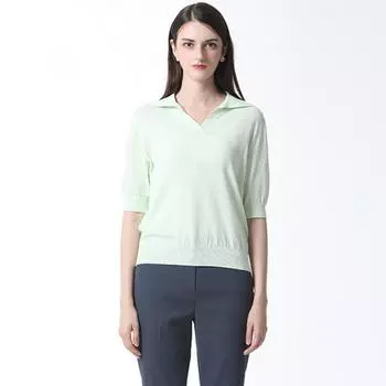 She S miss pastel 5 рукавов открытый ворот пуловер розничная цена 138 000 вон Light green (LN)/55