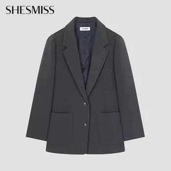 She S miss Пиджак с двумя пуговицами и карманами Swwjko42030 Dg dark gray/55