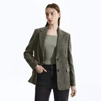 She S miSS Пиджак с узором «елочка» на две пуговицы Swwjkn31050 melange brown/55