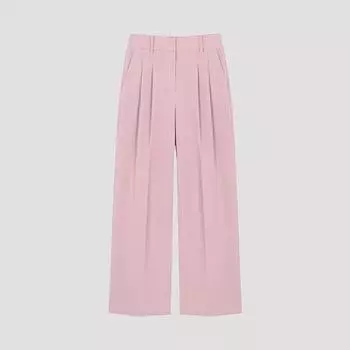 Она S miss Pin Tuck Широкие прямые брюки SwwSlo22040 Pi Pink/55