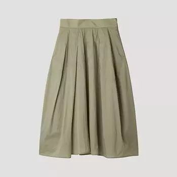 [She S miSS] Pleated Flare Long Skirt SwwSkp22110 Lk light khaki/44