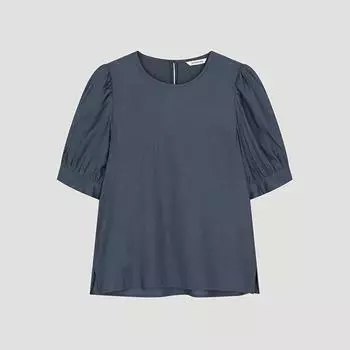 She S miSS Puff Round Neck blouSe Swwblo22510 Dl dark blue/55