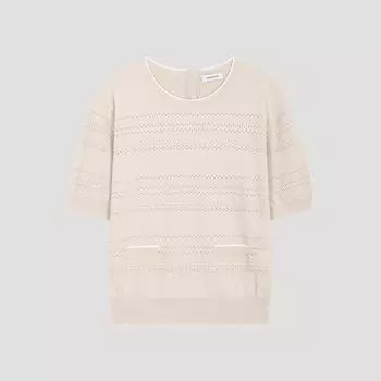 She S miSS Punching Pocket Short Sleeve Knit SSkpoo21140 Be beige/55