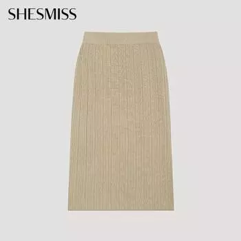 She S miSS Rib Banding Knit Skirt SSkSko22080 Be beige/55