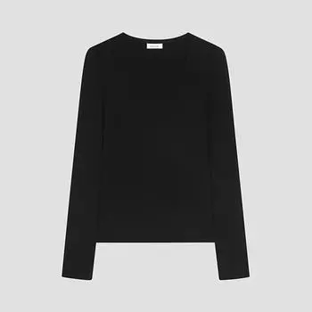 [She S miSS] Ribbed Square Neck Knit SSkpoo12570 Zb JET BLACK/55