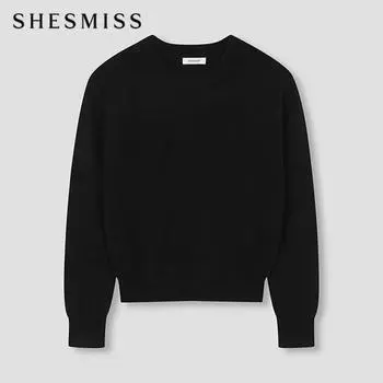 She S miss круглый вырез базовый трикотажный топ SSkpon42530 Bk blacks/55