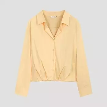 [She S miSS] Рубашка с открытым воротником и защипами SwwSto12060 Lo light orange/55