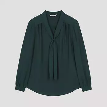 She S miss Shirring Tie Neck BlouSe Swwblo32010 Tg Till Green/55