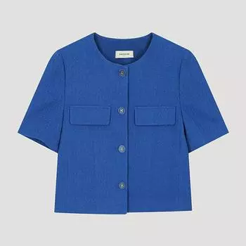 She S miSS Tweed Glitter Crop Jacket Swwjko22080 Bl Blue/55