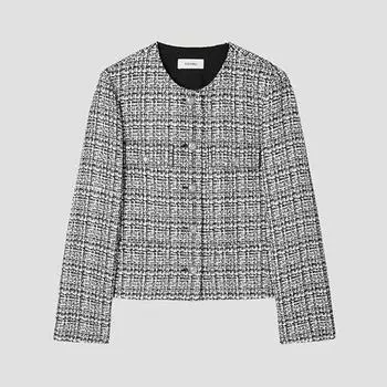 She S miss Твидовый жакет с круглым вырезом Swwjkp12070 Bk blacks/55