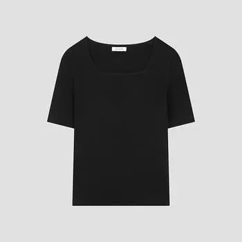 She S miSS Узкий круглый вырез горловины с коротким рукавом Трикотаж SSkpoo22680 Bk blacks/55