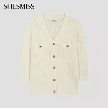 She S miSS V Neck 3 4 SleeVe Cardigan SSkcdo22060 Cr creamy/55