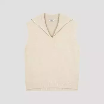 She S miss V-образный вырез горловины трикотажный жилет SSkVto42030 Cr creamy/55