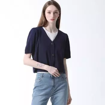 She S miSS Объемный кардиган с коротким рукавом Цена 198 000 вон DARK NAVY (DN)/55