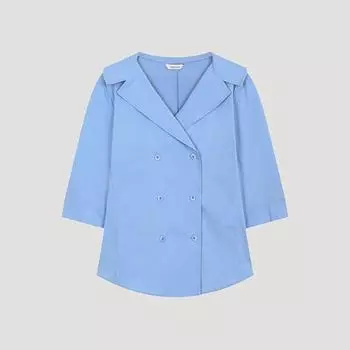 She S miSS Wide CoLlar Double Shirt SwwSto22070 Ll light blue/55