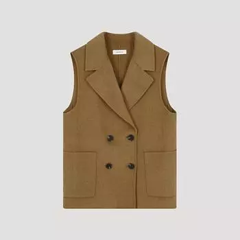 She S miSS Wool Blend Handmade veSt Swhvto42020 Ca Camel/55