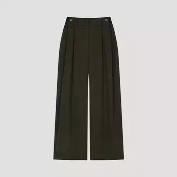 She S miSS Wool Blend Hidden Banding Tuck pantS SwwSlo41180 Dk dark khaki/44