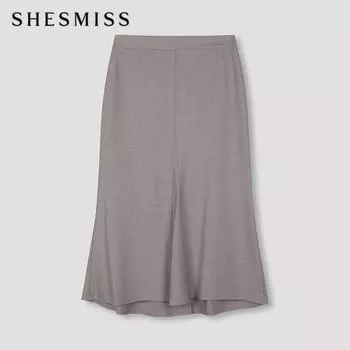 She S miSS Юбка-русалка из смеси шерсти SwwSkn41060 Gb gray beige/55