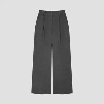 She S Miss Wool Blend One Tuck Широкие брюки SwwSlo41140 Mg MELANGE GRAY/44