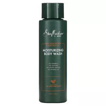 SheaMoisture, Men s, Raw Shea Butter & Mapura Oil, увлажняющий гель для душа, 15 жидких унций (444 мл)