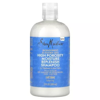 SheaMoisture, шампунь для восстановления пористых волос, масло монгонго и жожоба, 13 жидких унций (384 мл)