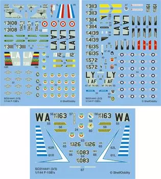 Shelf Oddity McDonnell Douglas Eagle Decal 10 Декаль для самолета Пластиковая модель Декаль PSO3144041 1/144 F-15B