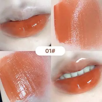 Шелковистая глянцевая помада Gege Bear Pump Lips Moisture Water Bomb Comfortable Ultra Sheen Non-Stick Cup Lip Balm 01#