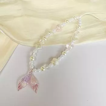 Shell Bead Phone Chain Pearl Cell Phone Strap Mobile Phone Lanyard Telephone Decor style 3
