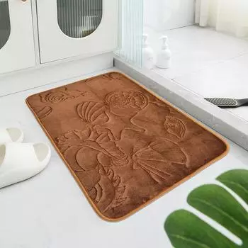 Shell turtle relief bathroom mat,absorbent and quick drying kitchen floor carpet,anti slip and easy to clean bedroom carpet,bath 400MMx600MM
