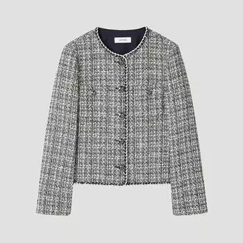 Shesmiss Braided Line Tweed Jacket Swwjkp12080 Mu Multi/55