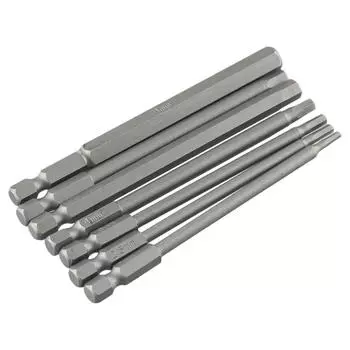 Шестигранный бит 1/4 дюйма хвостовик 100 мм длина H2/H2.5/H3/H4/H/H6/H8