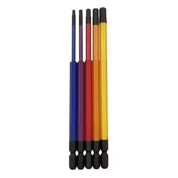 Шестигранный ключ ANEX Color Bit с одной головкой 150 мм с набором для хранения из 5 предметов (2.5/3/4/5/6мм) ACHX5-150L