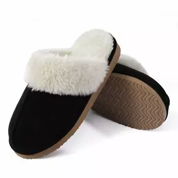Shevalues модные пушистые тапочки женские пушистые меховые домашние тапочки с эффектом памяти зимние теплые бесшумные туфли для спальни для дома и улицы 38-39