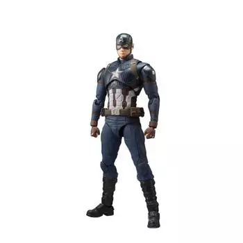 SHFiguarts Мстители Капитан Америка (МстителиФинал) приблизительно. Подвижная фигурка из окрашенного ПВХ и АБС пластика высотой 150 мм