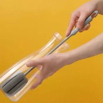 Щетка для чистки чашек с длинной ручкой, губка для чистки бутылок, молочных бутылок, бокалов, щетка для чистки чашек, бытовых стеклянных кружек, кофейных кружек и чайников