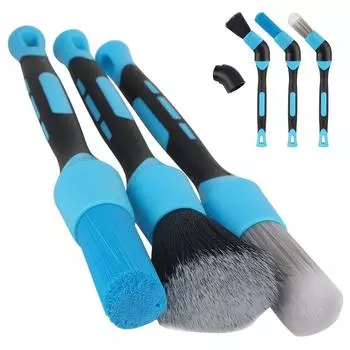 Щетка для чистки колесных дисков, инструменты для подметания локтей, 3 шт. Щетка для чистки деталей салона автомобиля, универсальные щетки для чистки воздуховыпускного отверстия кондиционера синий