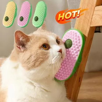 Щетка для кошек, расческа, игрушка для кошек с кошачьей мятой, щетка для кошек, угловая щетка для массажа кошек, самостоятельный грумер, расческа, щетка, массажер для линяющих котят