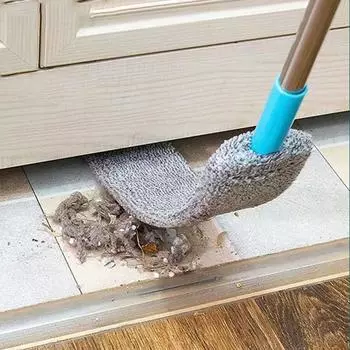 Щетка для удаления пыли из щелей, для уборки под кроватью, в шкафу, для сметания мусора, для чистки пыли, выдвижной инструмент для уборки серый