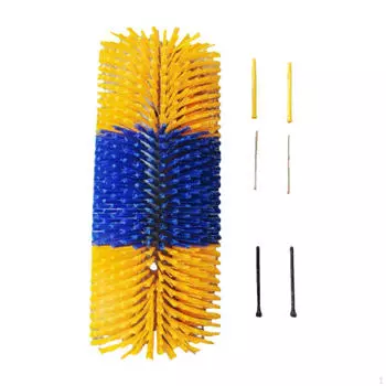 Щетка для ухода за скотом, ограждение для когтеточки для животных yellow blue