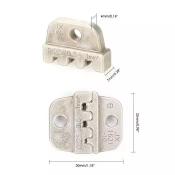 Щипцы для проводов JX-1601-10 AWG28-18 0,1-1,0 мм2 Щипцы для наконечников шнурков Шнур JX-1601-10 серебряный