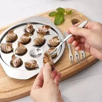 Щипцы из нержавеющей стали, металлические, кухонные, пищевая, улитка, мини-замок, приготовление пищи, гриль, барбекю, улитка, тарелка из нержавеющей стали